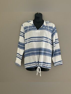 IMA Striped Hoodie With White and Blue Stripes